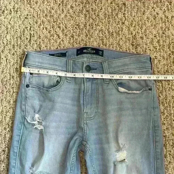 HOLLISTER Skinny Fit Advanced Stretch Light Wash Distressed Women 28 (length 30) - Picture 5 of 14